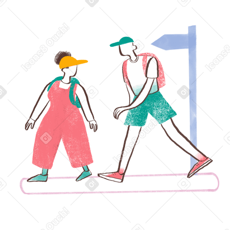 남자와 여자 하이킹 PNG, SVG