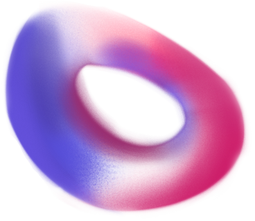 Rosa und blaue ovale 3d-torusform PNG, SVG