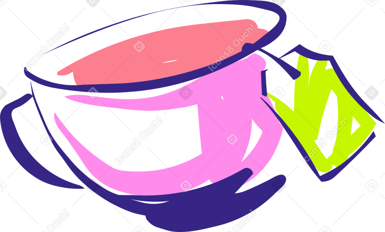 cup of green tea PNG, SVG