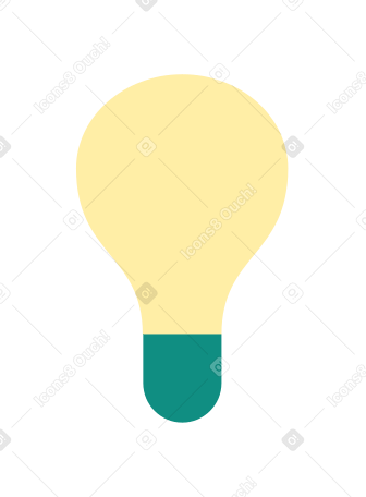 bulb animated illustration in GIF, Lottie (JSON), AE