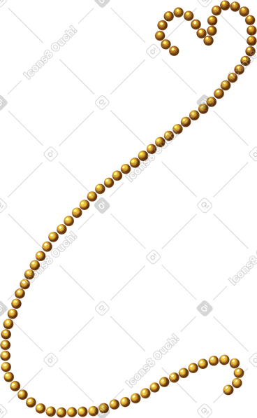 Golden beads PNG, SVG