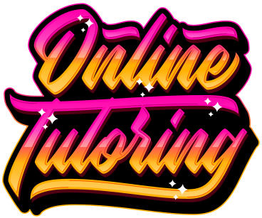 lettering online tutoring with shadow and stars text PNG, SVG