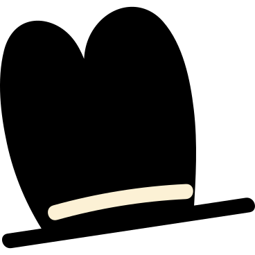 black straight-brimmed hat PNG, SVG