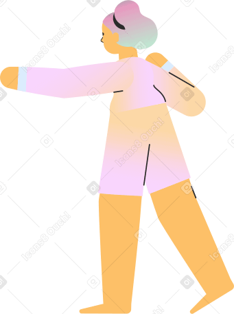 woman standing with her back up PNG, SVG