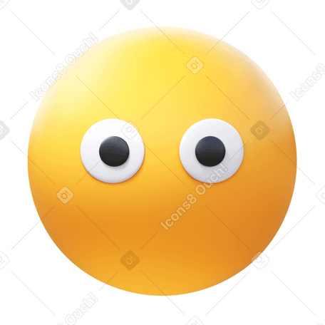 3D face without mouth emoji PNG, SVG
