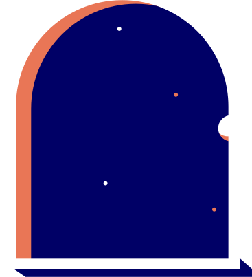 starry sky in the arched window PNG, SVG