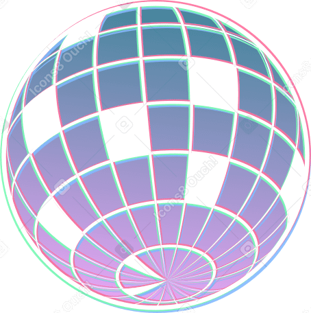 Зеркальный дискотечный шар в PNG, SVG