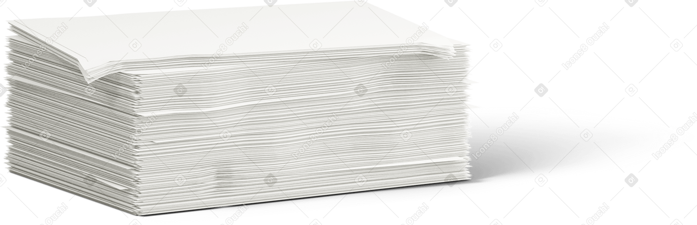3D stack of paper PNG, SVG