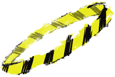 Желтая полосатая лента в PNG, SVG