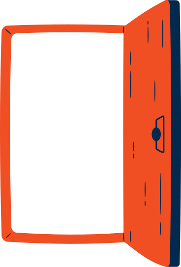 orange door PNG, SVG