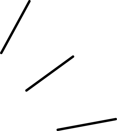 three black lines of motion Illustration in PNG, SVG
