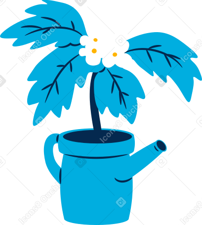 albero in vaso con fiori PNG, SVG