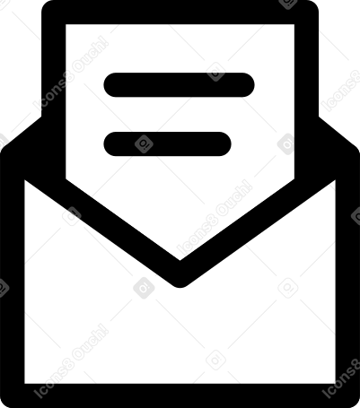 letter in envelope Illustration in PNG, SVG