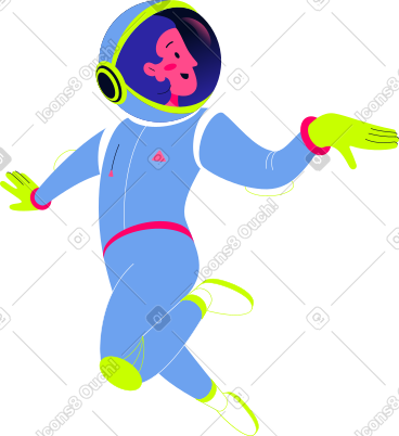 Woman astronaut in a spacesuit PNG, SVG