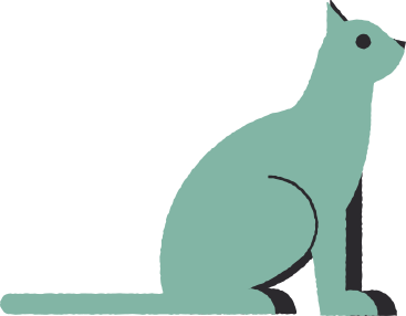 Зеленый кот в PNG, SVG