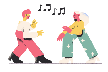 Homme et femme dansant sur la musique PNG, SVG