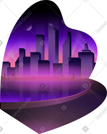 夜晚的城市背景 PNG, SVG