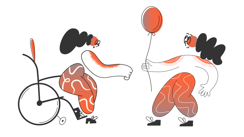 Disabled care Clipart illustration in PNG, SVG
