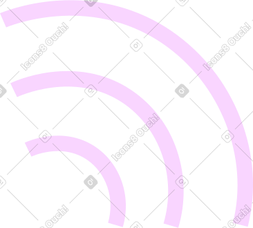 Pink wave wifi PNG, SVG