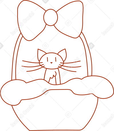 gato en la canasta PNG, SVG