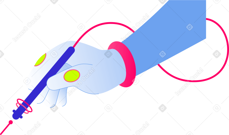 hand with pen Illustration in PNG, SVG