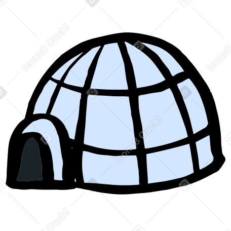 Vista lateral do iglu PNG, SVG