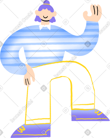 person standing with one foot put on something and arm up PNG, SVG