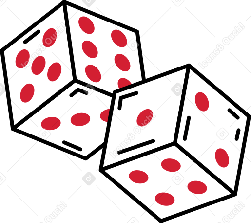 two dices PNG, SVG