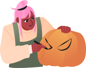 girl with pumpkin PNG, SVG