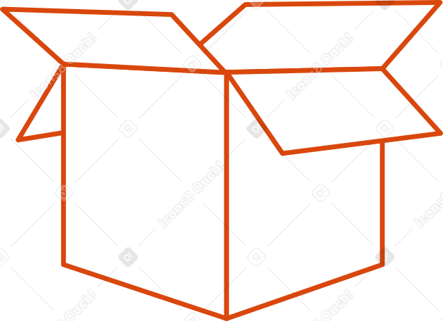 открытая коробка в PNG, SVG