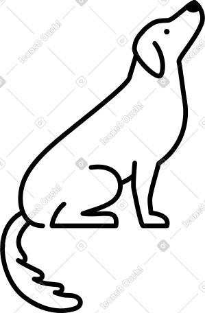 坐着的猎犬 PNG, SVG