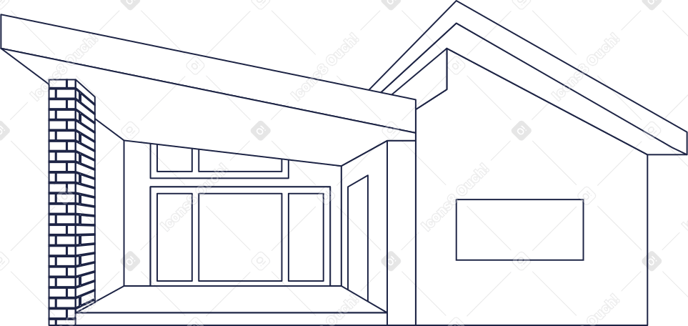 linha de casa geminada PNG, SVG