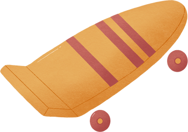 yellow skateboard PNG, SVG