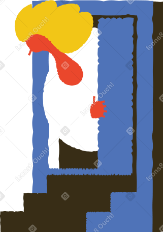 man peeking Illustration in PNG, SVG