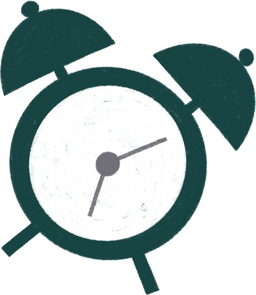 dark green alarm clock PNG, SVG