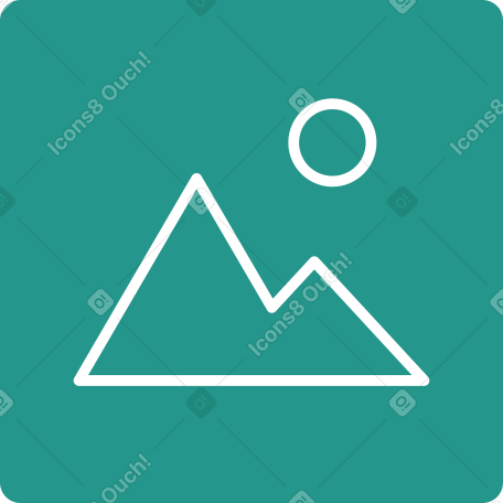 green square with picture icon PNG、SVG