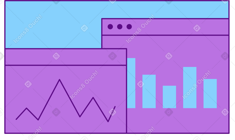 janelas do navegador de quadro PNG, SVG