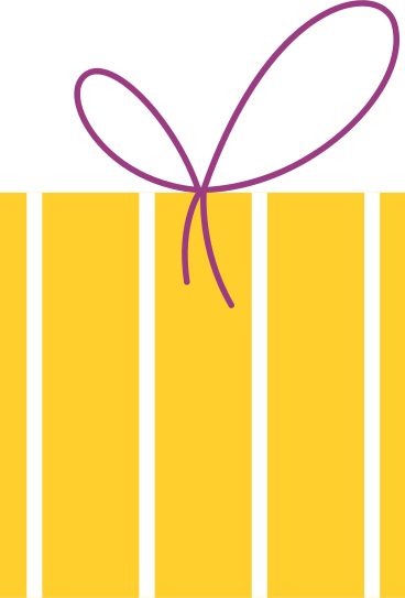 Gestreiftes geschenk gelb animierte Grafik in GIF, Lottie (JSON), AE
