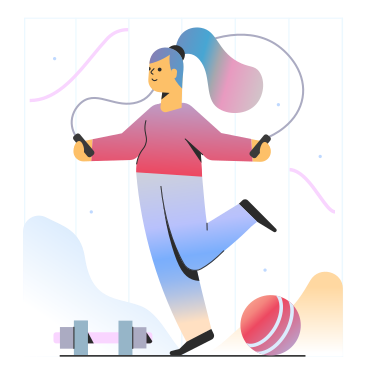 Woman jumping rope PNG, SVG