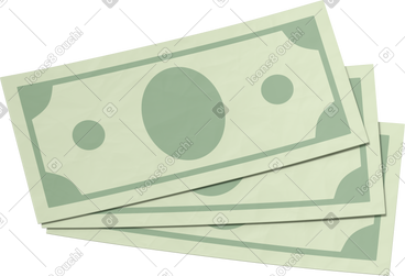 Fan of banknote PNG, SVG