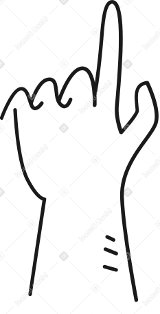hand pointing up Illustration in PNG, SVG