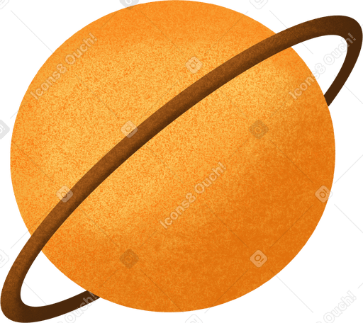 large yellow planet with a ring PNG, SVG