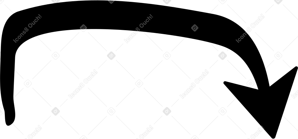 검은색 화살표 곡선 PNG, SVG