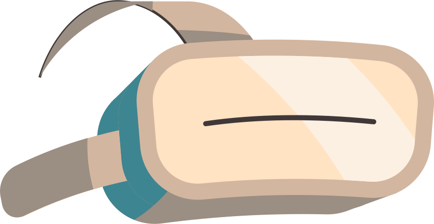 beige virtual reality glasses Illustration in PNG, SVG