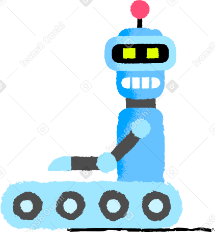 Illustration robot aux formats PNG, SVG