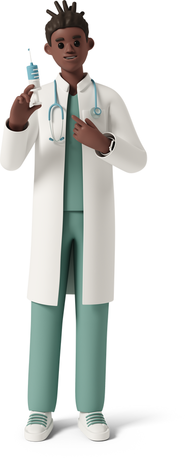 doctor with syringe в PNG, SVG