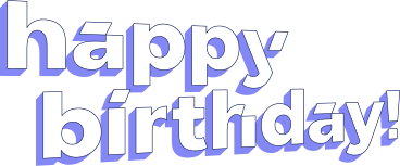 Текст с днем рождения надпись в PNG, SVG