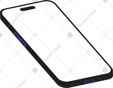 Huge tilted smartphone PNG, SVG