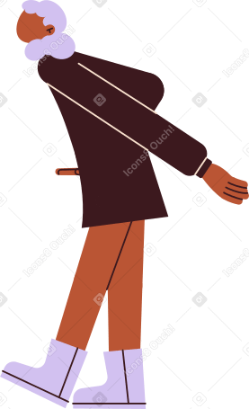 girl in a brown dress Illustration in PNG, SVG