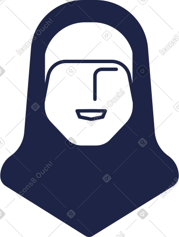 Woman head in hijab PNG, SVG